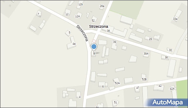 Strzeczona, Strzeczona, 8, mapa Strzeczona