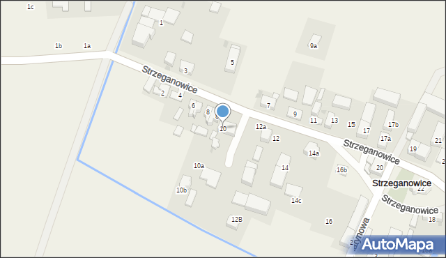 Strzeganowice, Strzeganowice, 10, mapa Strzeganowice