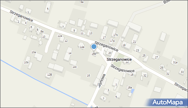 Strzeganowice, Strzeganowice, 16b, mapa Strzeganowice