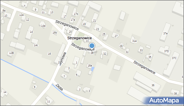 Strzeganowice, Strzeganowice, 18, mapa Strzeganowice