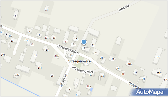 Strzeganowice, Strzeganowice, 19, mapa Strzeganowice