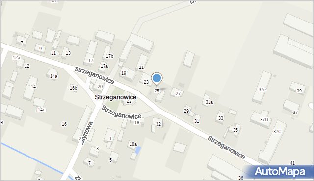 Strzeganowice, Strzeganowice, 25, mapa Strzeganowice