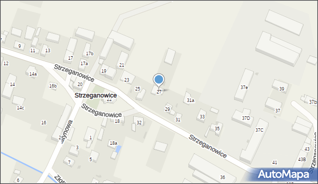 Strzeganowice, Strzeganowice, 27, mapa Strzeganowice