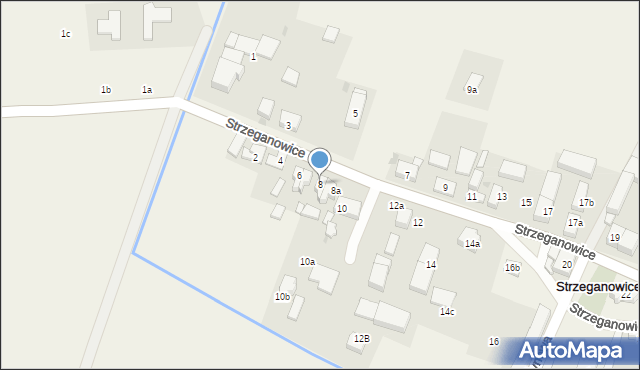 Strzeganowice, Strzeganowice, 8, mapa Strzeganowice