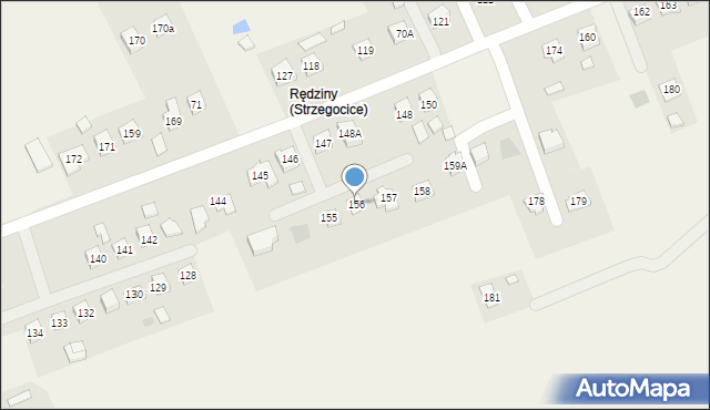 Strzegocice, Strzegocice, 156, mapa Strzegocice