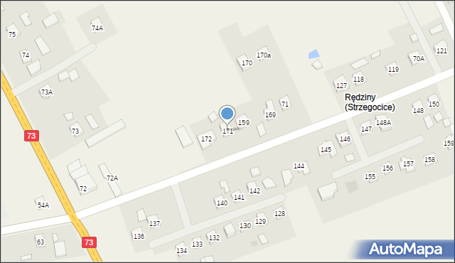 Strzegocice, Strzegocice, 171, mapa Strzegocice