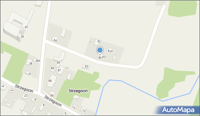 Strzegocin, Strzegocin, 61, mapa Strzegocin