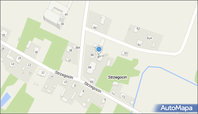 Strzegocin, Strzegocin, 67, mapa Strzegocin