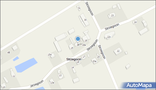 Strzegocin, Strzegocin, 18, mapa Strzegocin