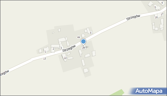Strzegów, Strzegów, 15, mapa Strzegów