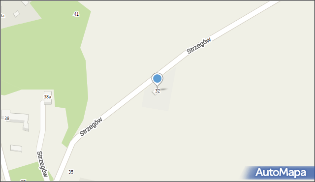 Strzegów, Strzegów, 32, mapa Strzegów