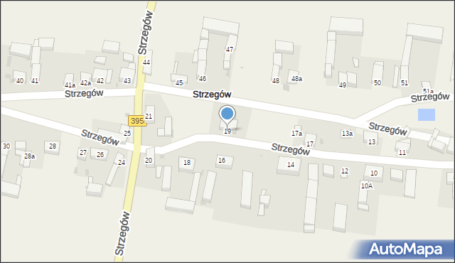 Strzegów, Strzegów, 19, mapa Strzegów