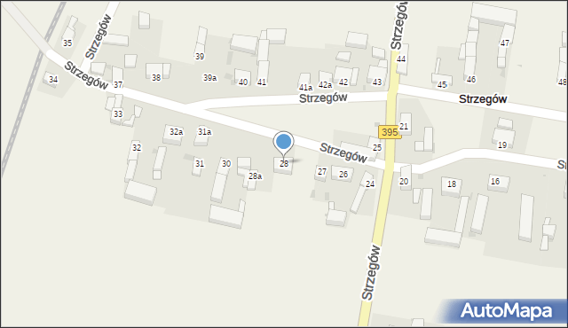 Strzegów, Strzegów, 28, mapa Strzegów