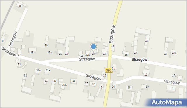 Strzegów, Strzegów, 42, mapa Strzegów