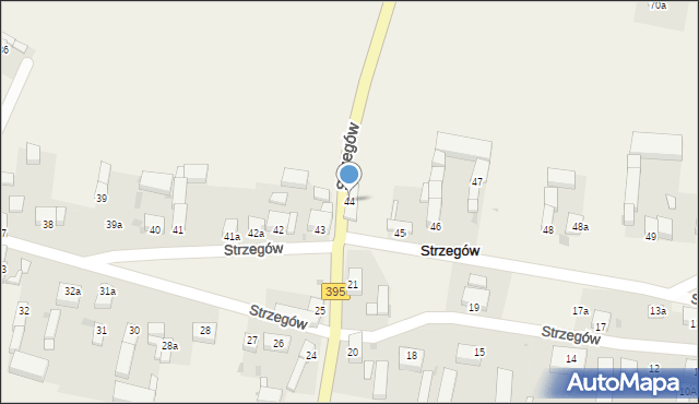 Strzegów, Strzegów, 44, mapa Strzegów