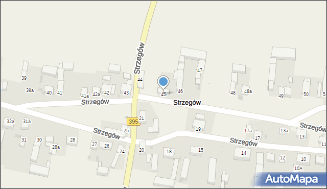 Strzegów, Strzegów, 45, mapa Strzegów