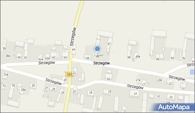 Strzegów, Strzegów, 46, mapa Strzegów