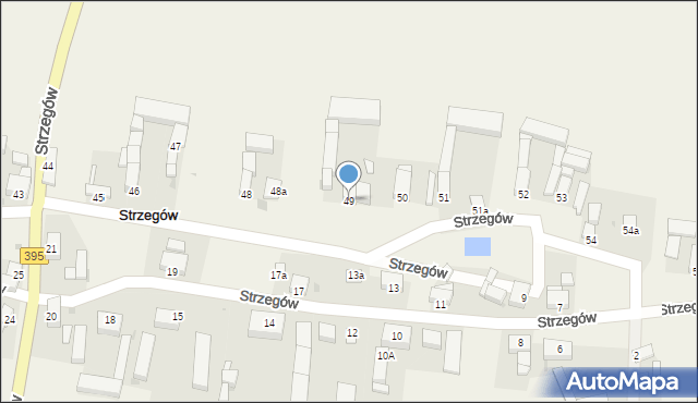 Strzegów, Strzegów, 49, mapa Strzegów