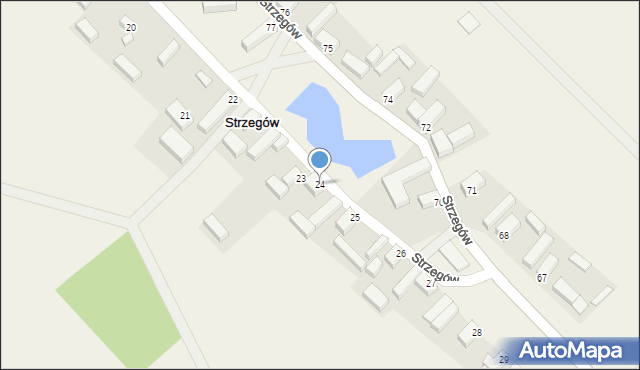 Strzegów, Strzegów, 24, mapa Strzegów