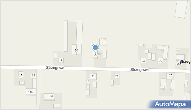 Strzegowa, Strzegowa, 22, mapa Strzegowa