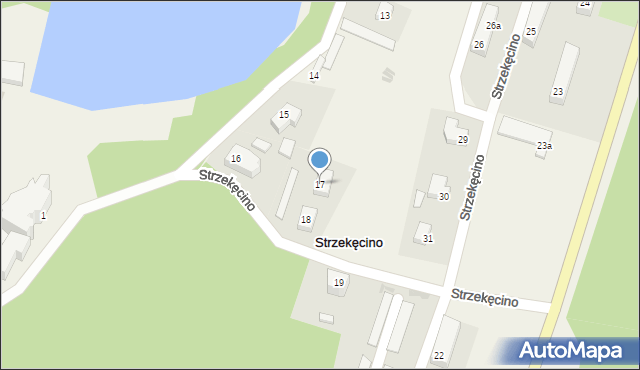 Strzekęcino, Strzekęcino, 17, mapa Strzekęcino