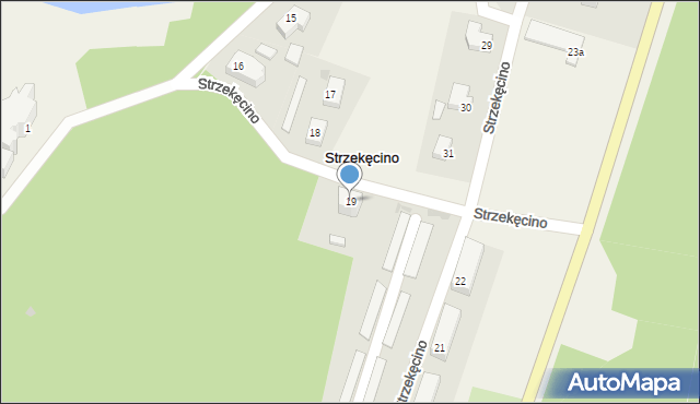 Strzekęcino, Strzekęcino, 19, mapa Strzekęcino