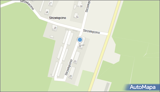 Strzekęcino, Strzekęcino, 22, mapa Strzekęcino