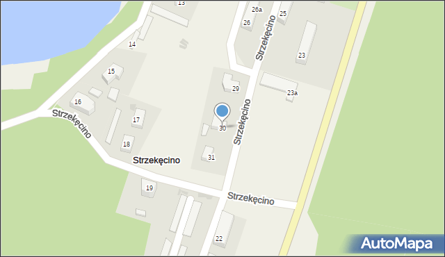 Strzekęcino, Strzekęcino, 30, mapa Strzekęcino