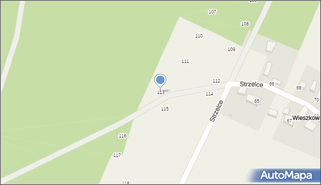 Strzelce, Strzelce, 113, mapa Strzelce