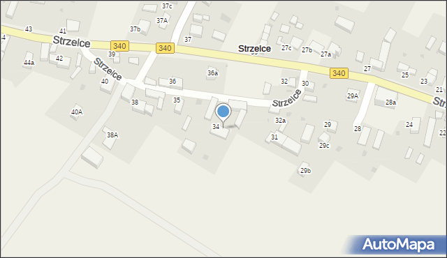 Strzelce, Strzelce, 34a, mapa Strzelce