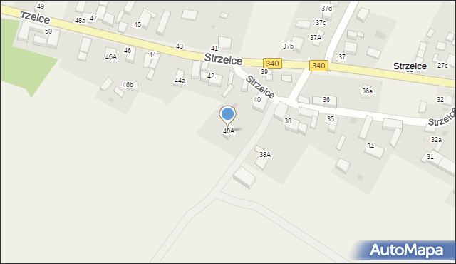 Strzelce, Strzelce, 40A, mapa Strzelce