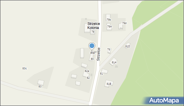 Strzelce, Strzelce, 80a, mapa Strzelce