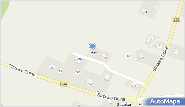 Strzelce Dolne, Strzelce Dolne, 26B, mapa Strzelce Dolne