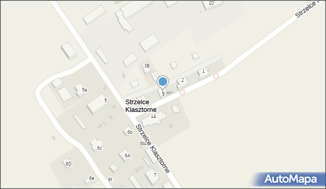 Strzelce Klasztorne, Strzelce Klasztorne, 3, mapa Strzelce Klasztorne