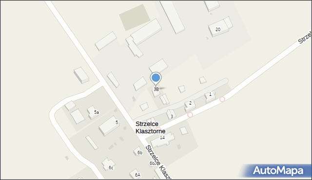 Strzelce Klasztorne, Strzelce Klasztorne, 3B, mapa Strzelce Klasztorne