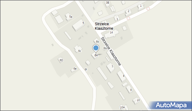 Strzelce Klasztorne, Strzelce Klasztorne, 6A, mapa Strzelce Klasztorne