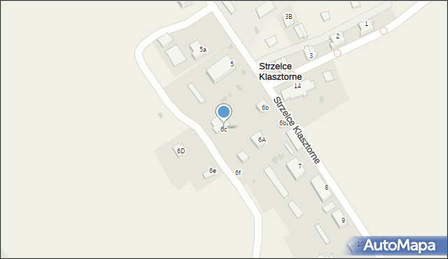 Strzelce Klasztorne, Strzelce Klasztorne, 6c, mapa Strzelce Klasztorne