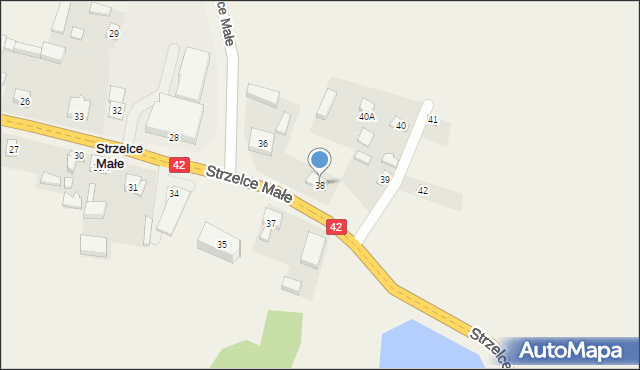 Strzelce Małe, Strzelce Małe, 38, mapa Strzelce Małe