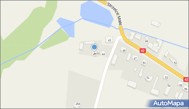 Strzelce Małe, Strzelce Małe, 45, mapa Strzelce Małe