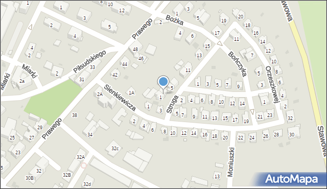 Strzelce Opolskie, Struga Andrzeja, 3, mapa Strzelce Opolskie