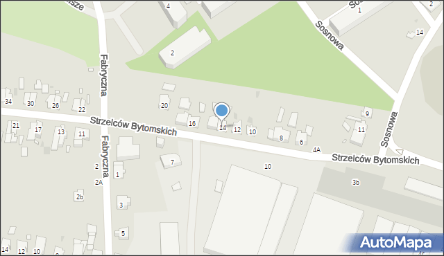 Strzelce Opolskie, Strzelców Bytomskich, 14, mapa Strzelce Opolskie