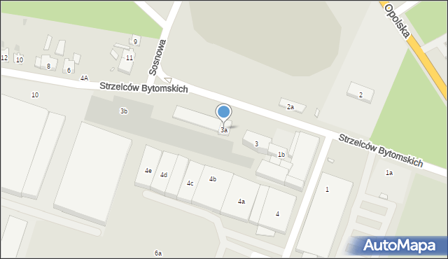 Strzelce Opolskie, Strzelców Bytomskich, 3a, mapa Strzelce Opolskie