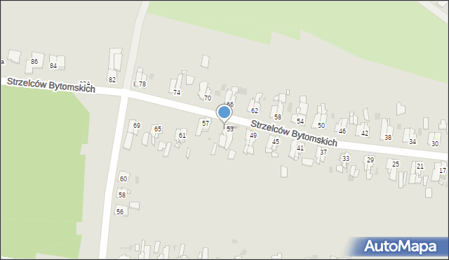 Strzelce Opolskie, Strzelców Bytomskich, 55, mapa Strzelce Opolskie