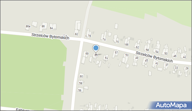 Strzelce Opolskie, Strzelców Bytomskich, 65, mapa Strzelce Opolskie