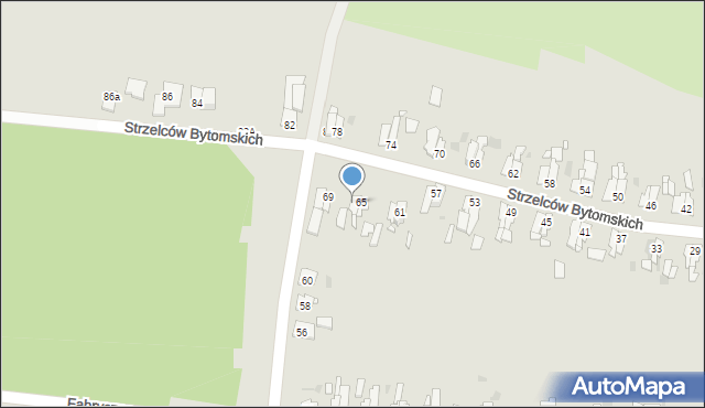 Strzelce Opolskie, Strzelców Bytomskich, 67, mapa Strzelce Opolskie