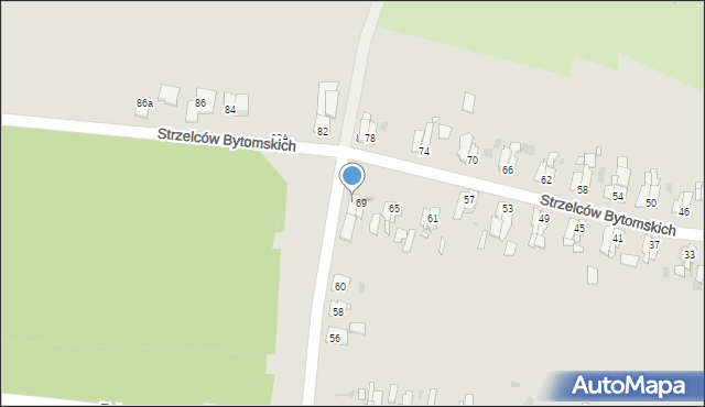 Strzelce Opolskie, Strzelców Bytomskich, 71, mapa Strzelce Opolskie