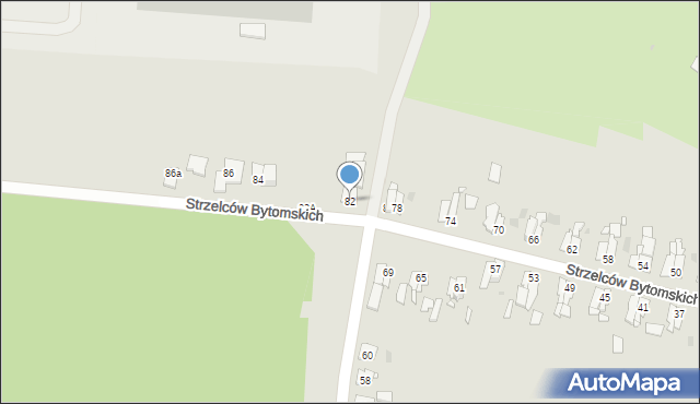 Strzelce Opolskie, Strzelców Bytomskich, 82, mapa Strzelce Opolskie