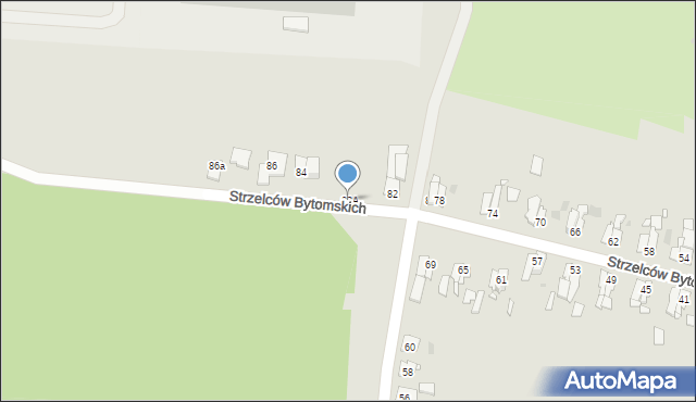 Strzelce Opolskie, Strzelców Bytomskich, 82A, mapa Strzelce Opolskie