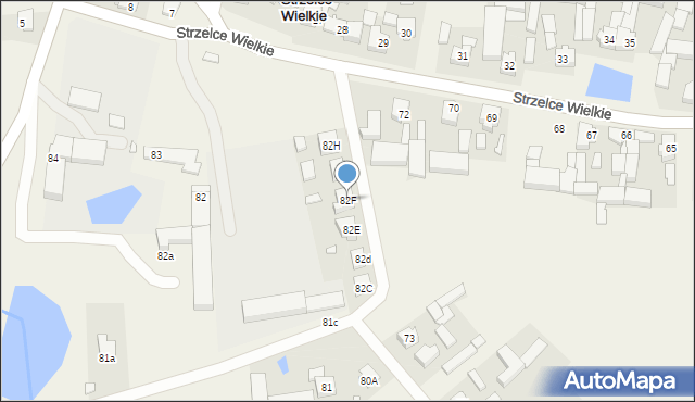 Strzelce Wielkie, Strzelce Wielkie, 82F, mapa Strzelce Wielkie