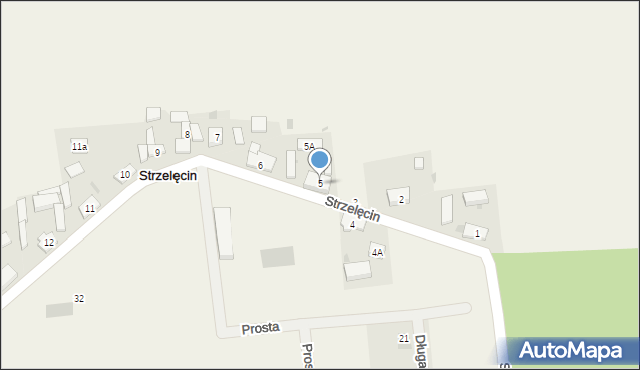 Strzelęcin, Strzelęcin, 5, mapa Strzelęcin